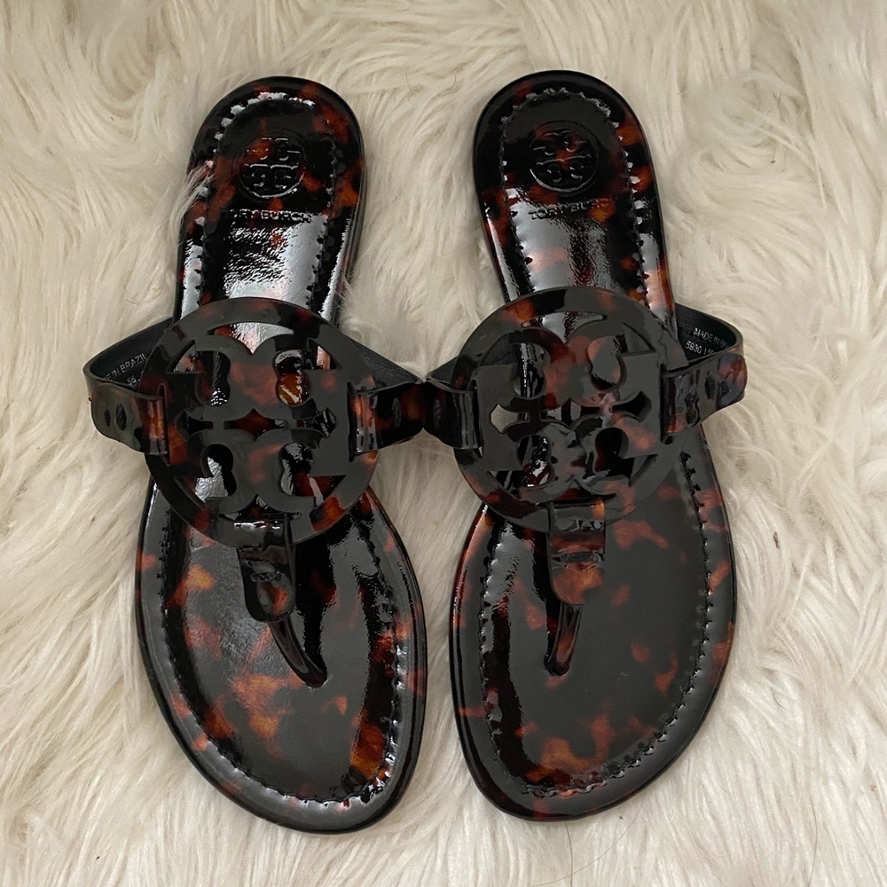 Brand New Tory Burch Miller Sandals Tortoise Shell